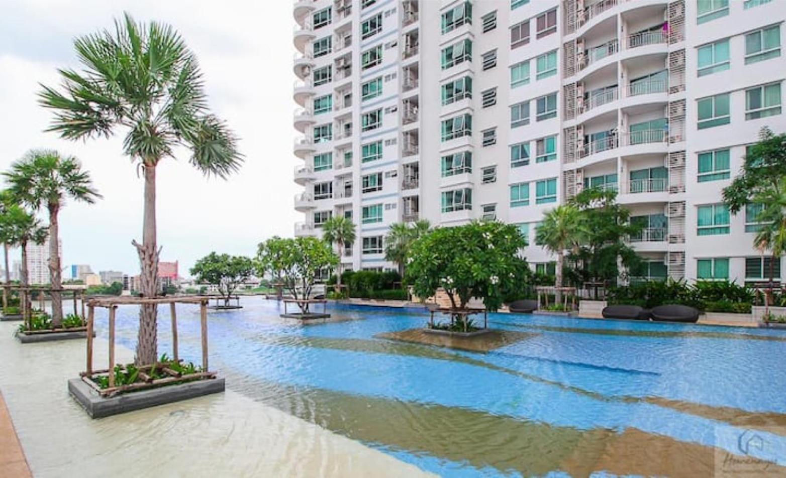 Superbe 2 Chb Avec Vue Sur Riviere, Gym Et Piscine Appartement Bangkok
