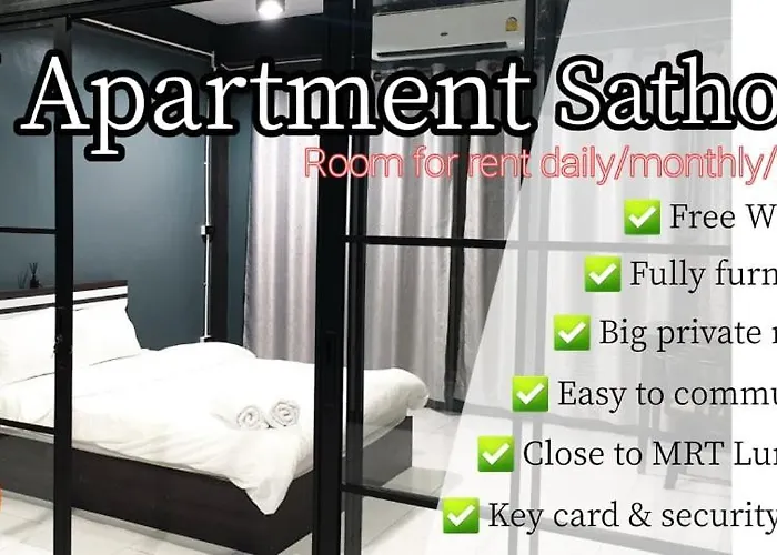 V Apartment Sathorn วี อพาตเม้นท์สาทร ห้องพักใจกลางเมือง ท่ามกลางแหล่งขายอาหารมากมาย เดินทางสะดวก น้ำไฟ ไวไฟฟรี