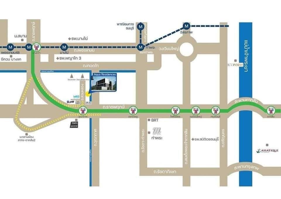 Aqua Residences: New Near Wutthakat Bts Station Bangkok
