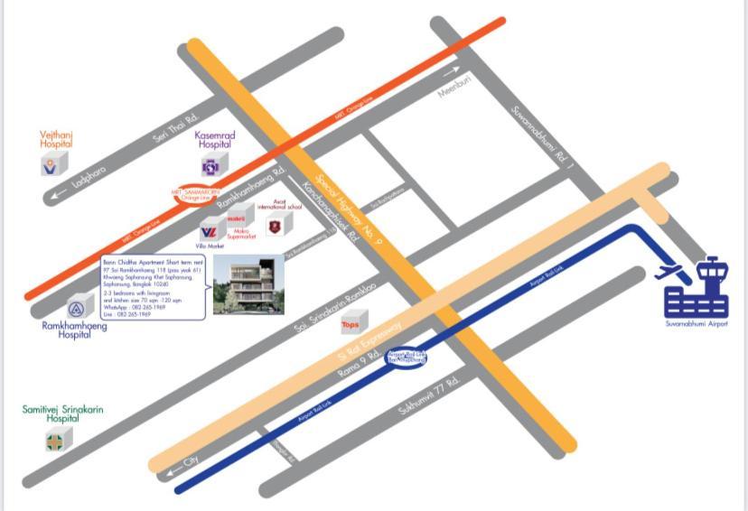 Pangsapuri Bann Chidtha Family Full Kitchen Near Suvarnabhumi Airport Bangkok
