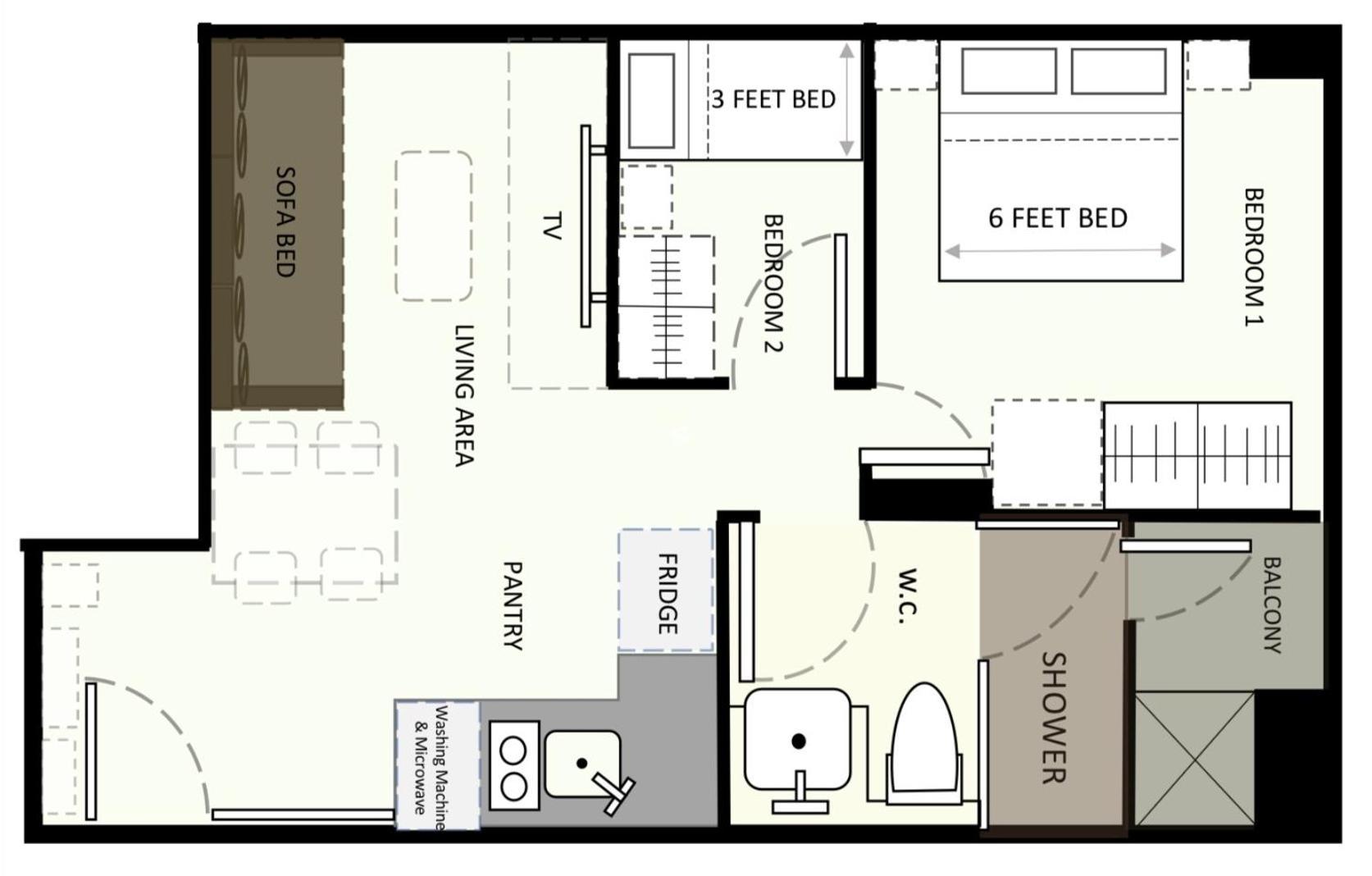 Condominium - Sukhumvit Soi 5 Bts Nana 50m2 Apartment Bangkok