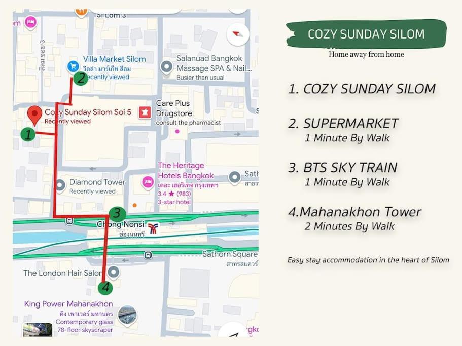 Cozy For 3 Guests In The Heart Of Silom - 3b Bangkok