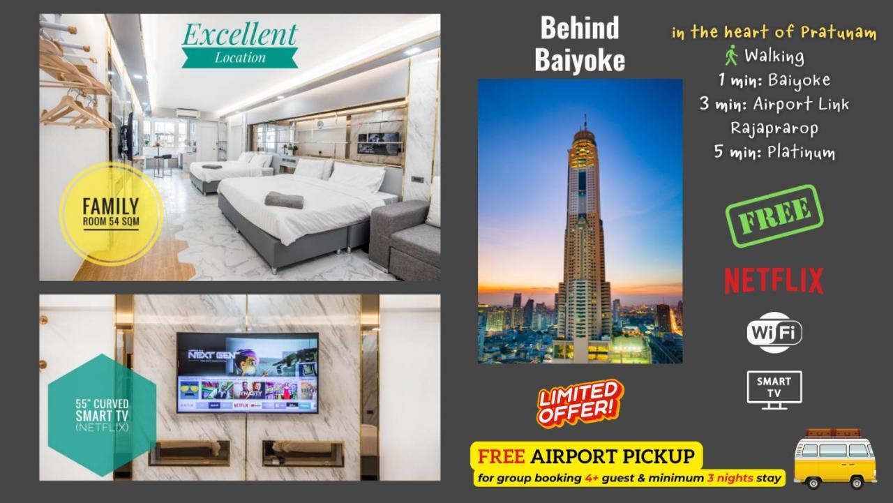 Pangsapuri Family Hub Pratunam 6 Free Airport Pickup Min 3nights And 4adults *
