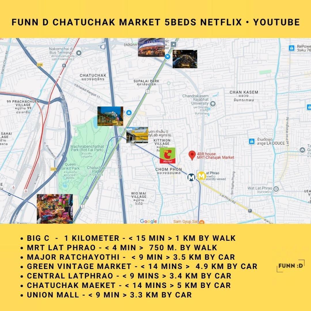 4br House Mrt Subway 250m Chatujak Market Wi-fi